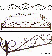 Купить ограду, рис №3К, производство сварных изделий.