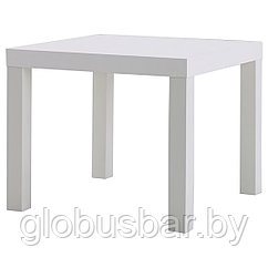ЛАКК Придиванный столик, белый, 55x55 см