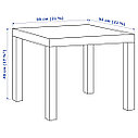 ЛАКК Придиванный столик, белый, 55x55 см, фото 4