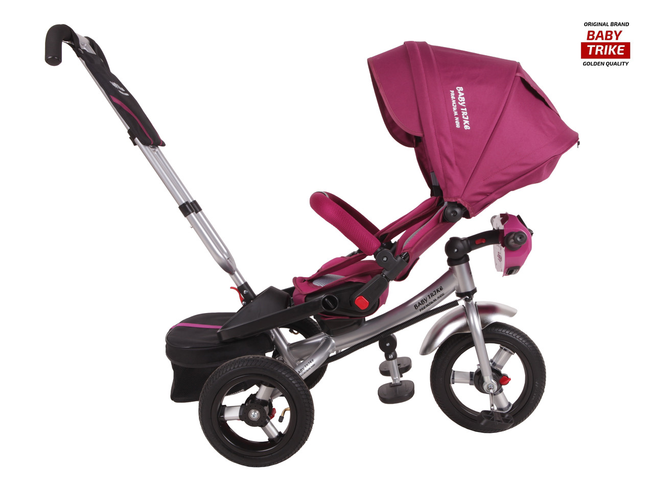 Детский трёхколёсный велосипед Baby Trike Premium Original фиолетовый - фото 3 - id-p96780509