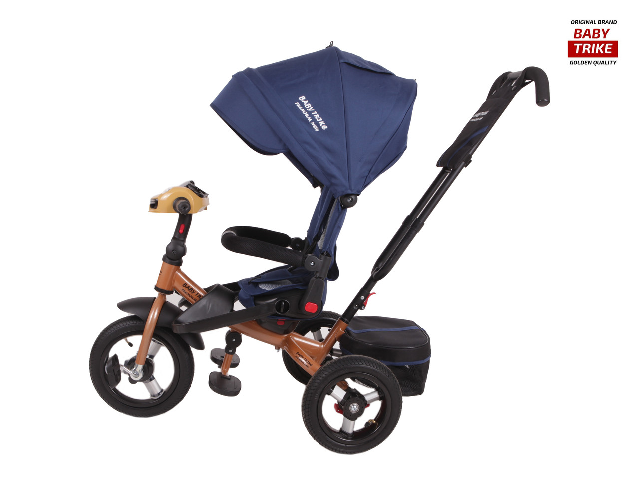 Детский трёхколёсный велосипед Baby Trike Premium Original синий - фото 2 - id-p96780510
