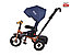 Детский трёхколёсный велосипед Baby Trike Premium Original  синий, фото 2