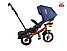 Детский трёхколёсный велосипед Baby Trike Premium Original  синий, фото 3