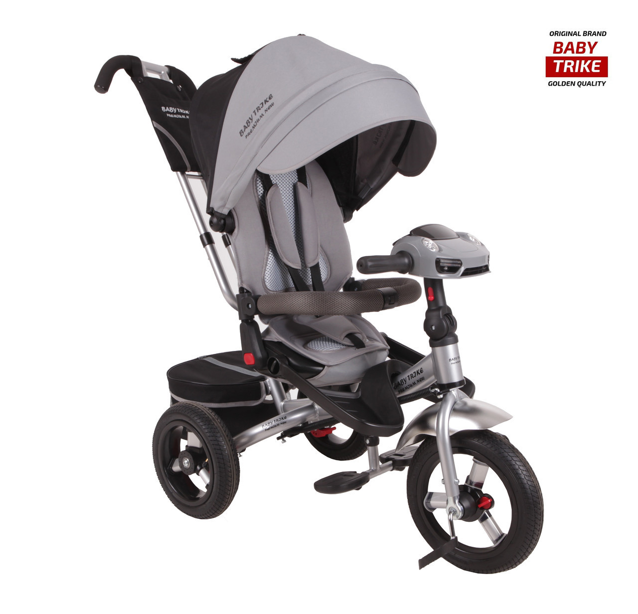 Детский трёхколёсный велосипед Baby Trike Premium Original бронзовый - фото 6 - id-p96780515