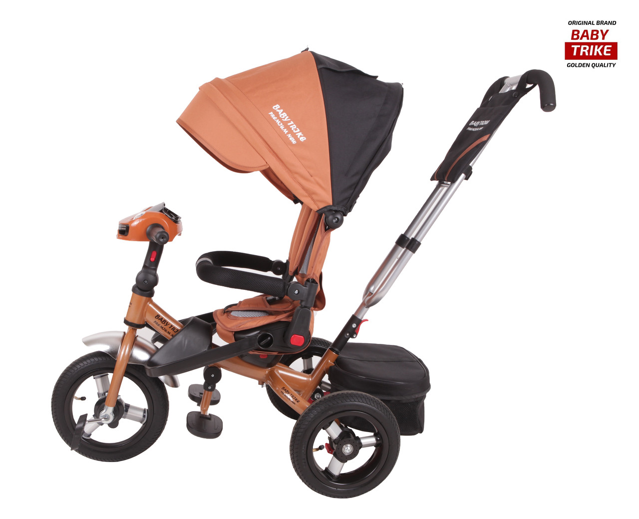 Детский трёхколёсный велосипед Baby Trike Premium Original бронзовый - фото 2 - id-p96780515