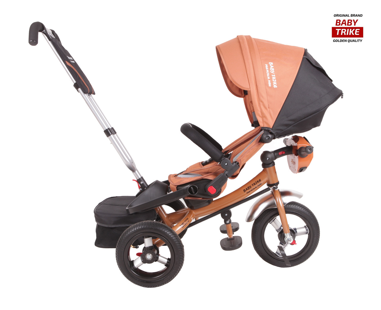 Детский трёхколёсный велосипед Baby Trike Premium Original бронзовый - фото 3 - id-p96780515