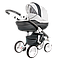 Детская модульная коляска Adamex Barletta DeLuxe corbon 2 в 1 кожа+карбон, фото 3