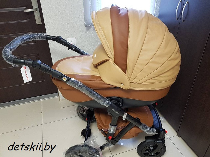Детская модульная коляска Adamex Barletta 100%Leather 2 в 1 экокожа - фото 2 - id-p96784599