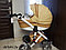 Детская модульная коляска Adamex Barletta 100%Leather 2 в 1 экокожа, фото 3