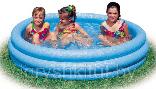 Детский надувной бассейн Intex Кристально голубой (размер 114х25 см), арт.59416NP - фото 2 - id-p96799185