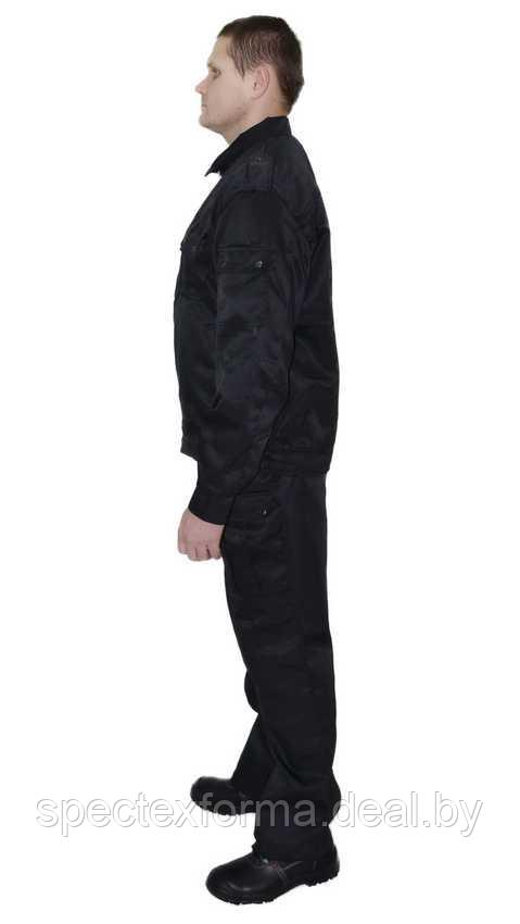 Костюм Охрана (черный, куртка + брюки) (Производство РБ) - фото 3 - id-p96813430