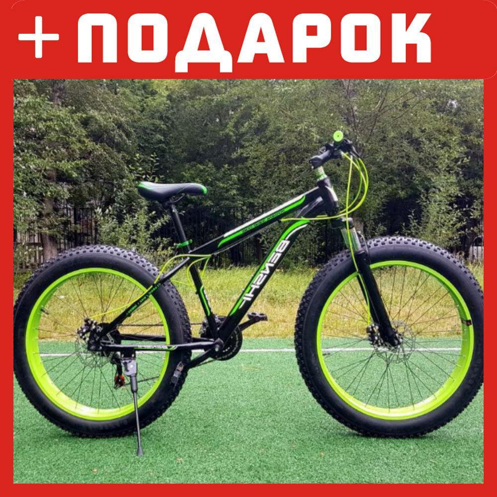 Велосипед Fatbike салатовый - фото 1 - id-p96824988