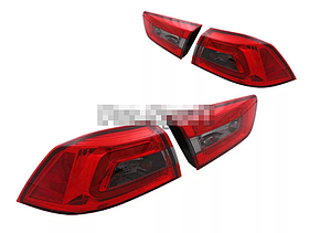 Задние фонари Mitsubishi Lancer X '08- Audi стиль , светодиодные, тонированные/красные