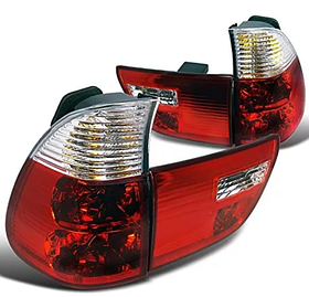 Тюнинг фонари задние BMW X5 `98-06 светодиодные, прозрачные/красные