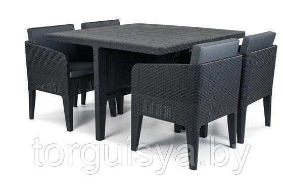 Комплект мебели KETER Columbia dining set (5 предметов), графит