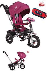 Детский велосипед трехколесный Baby Trike Premium Original с поворотным сиденьем цвет фиолетовый