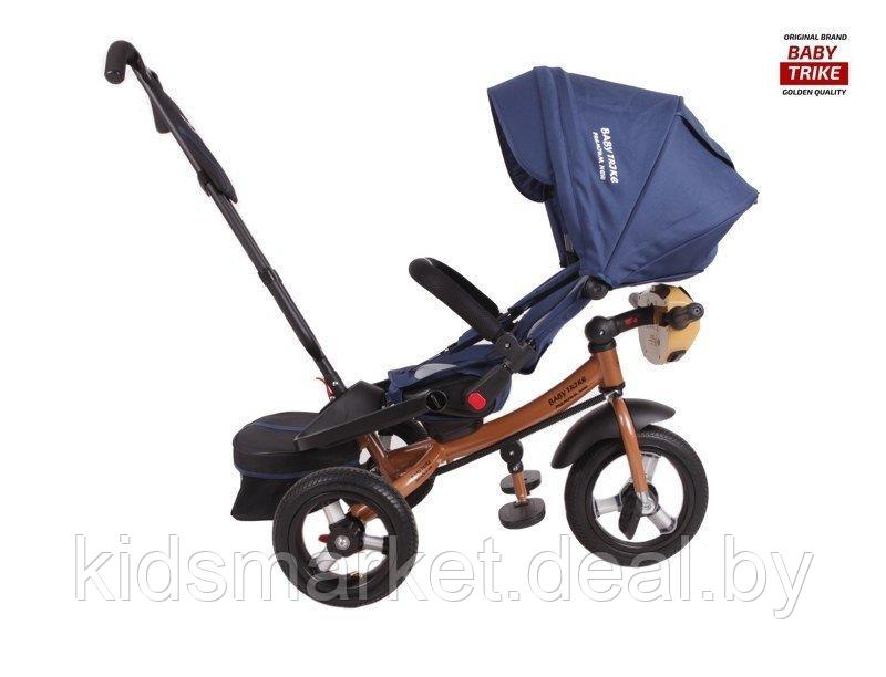 Детский велосипед трехколесный Baby Trike Premium Original с поворотным сиденьем цвет синий - фото 4 - id-p96836700