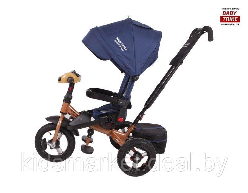 Детский велосипед трехколесный Baby Trike Premium Original с поворотным сиденьем цвет синий - фото 5 - id-p96836700