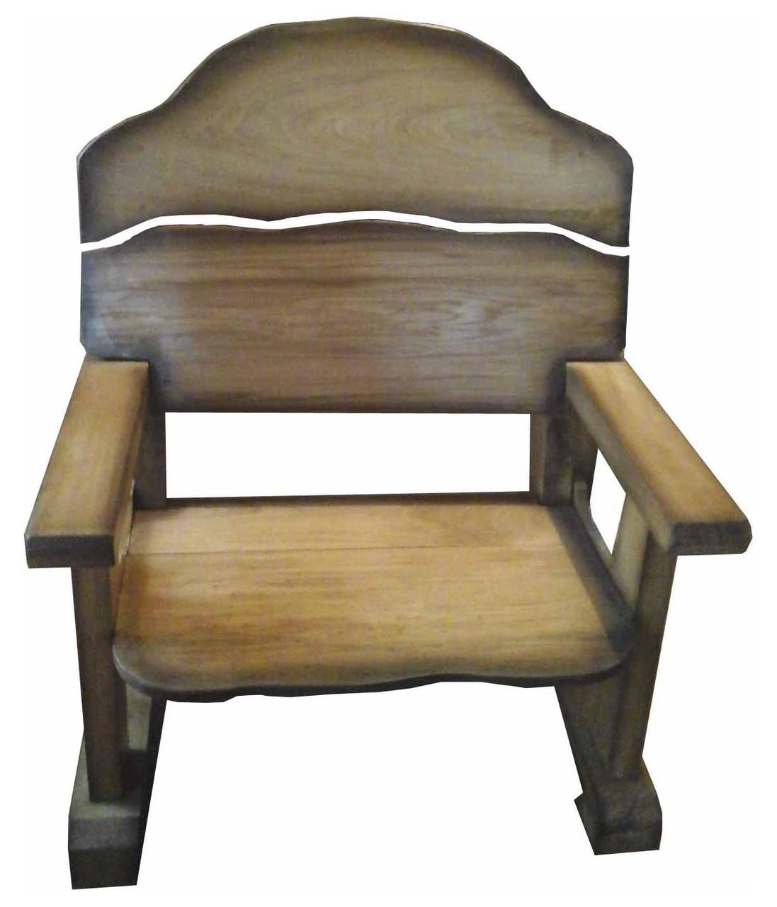 Кресло из массива дуба для дома, бани, дачи.