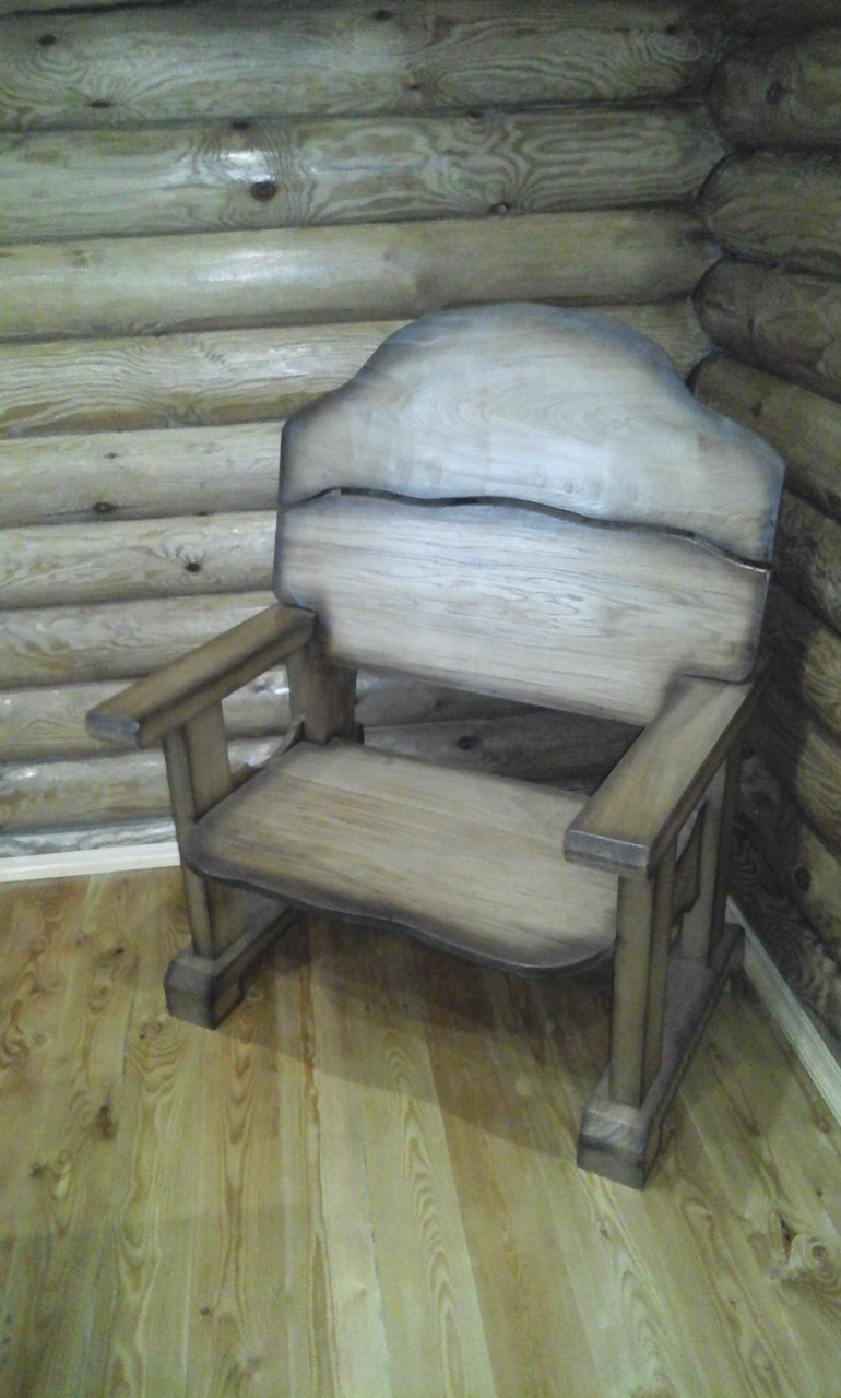Кресло из массива дуба для дома, бани, дачи. - фото 2 - id-p96837289