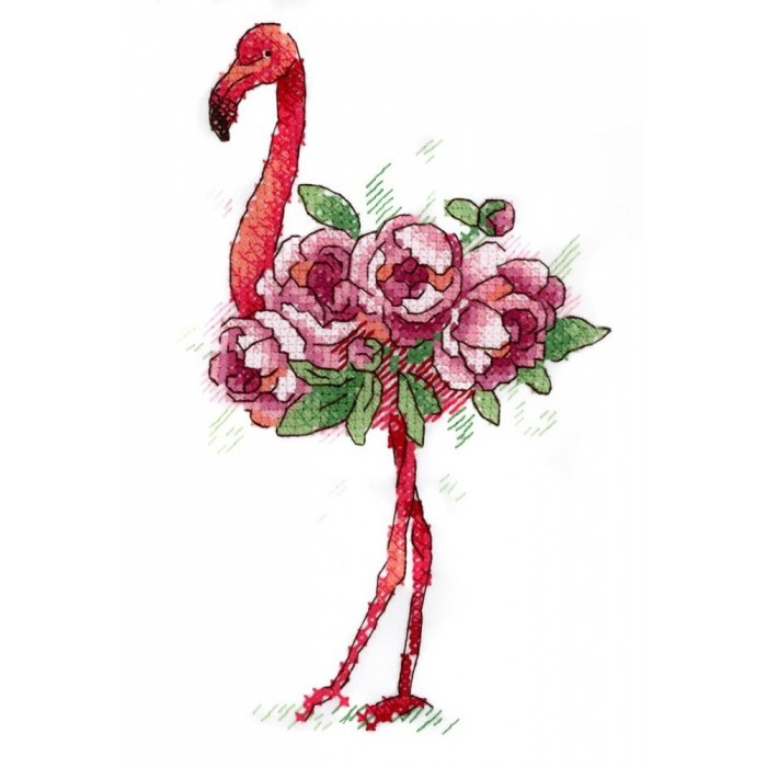 Набор для вышивания крестом «Фламинго».