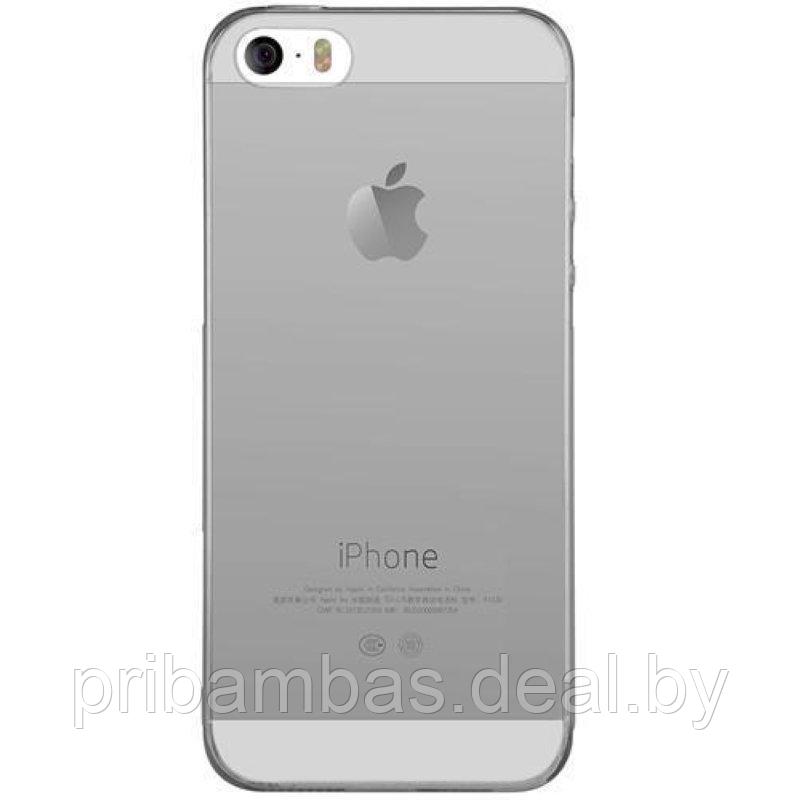 Силиконовый чехол для Apple iPhone 5, 5s, 5se (прозрачный, темный)