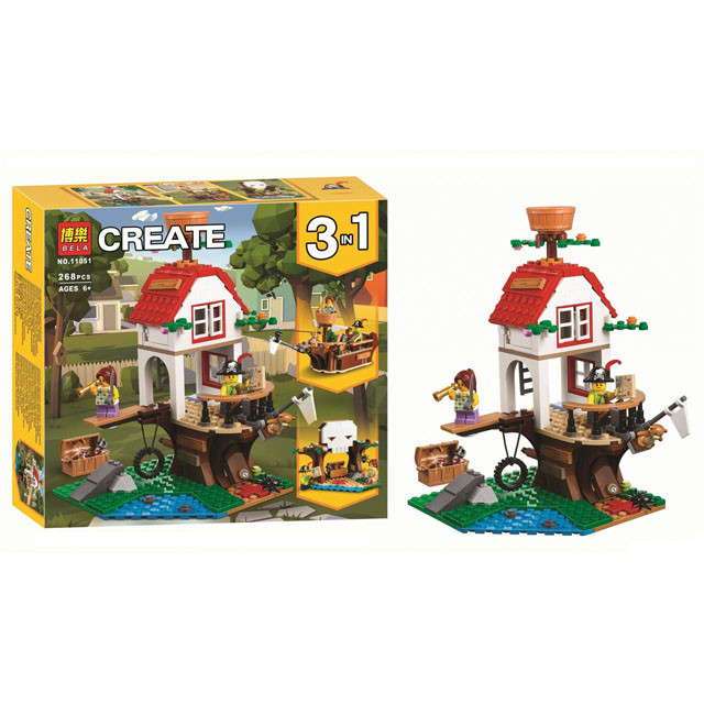 Конструктор Bela 11051 Create 3в1 В поисках сокровищ (аналог Lego Creator 31078) 268 деталей