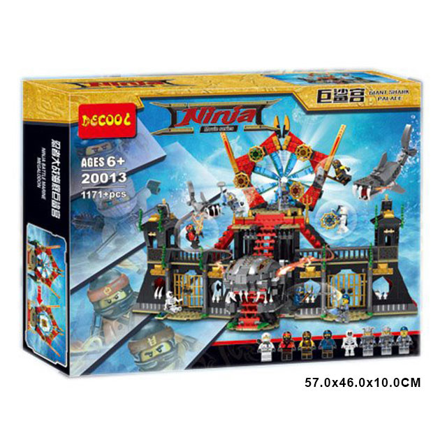 Конструктор Decool Ninja 20013 Нападение Мегалодона (Аналог Lego Ninjago) 1171 деталь - фото 1 - id-p96852437