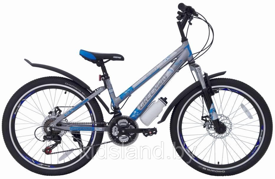 Велосипед Greenway Colibri 24"  (серо-синий)