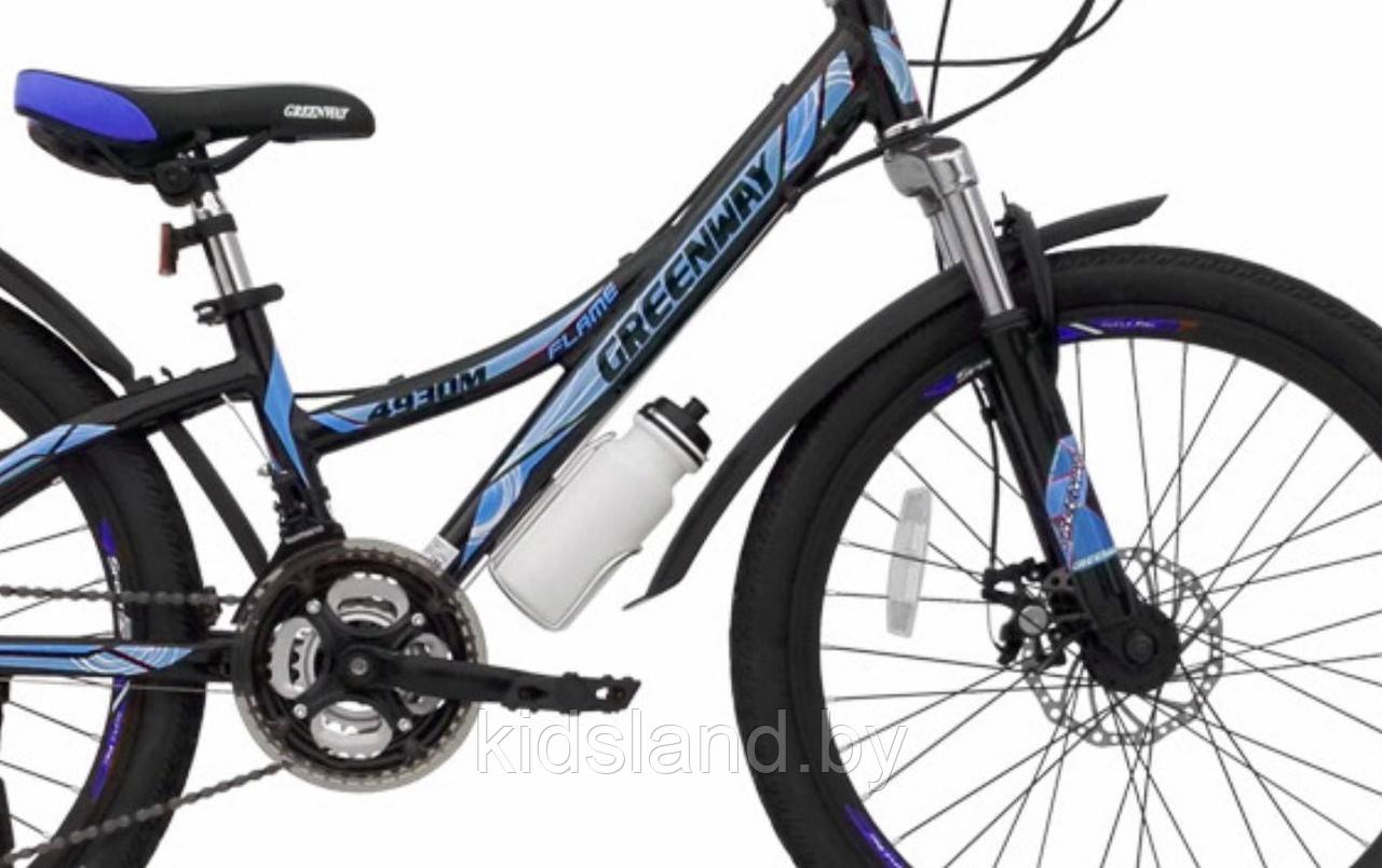 Велосипед Greenway Flame 4930M 24" (черный/синий) - фото 2 - id-p96855411