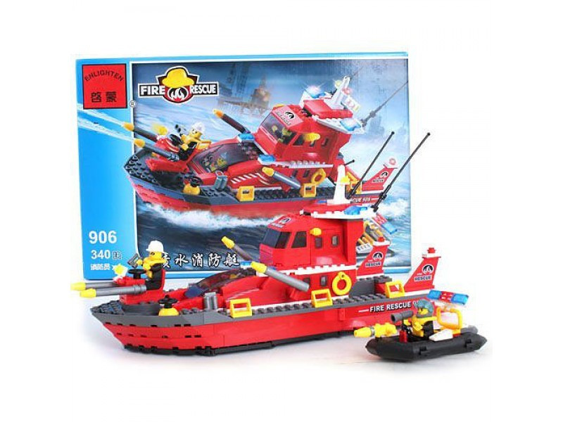 Конструктор Brick (Брик) 906 "Пожарные спасатели", 340 деталей