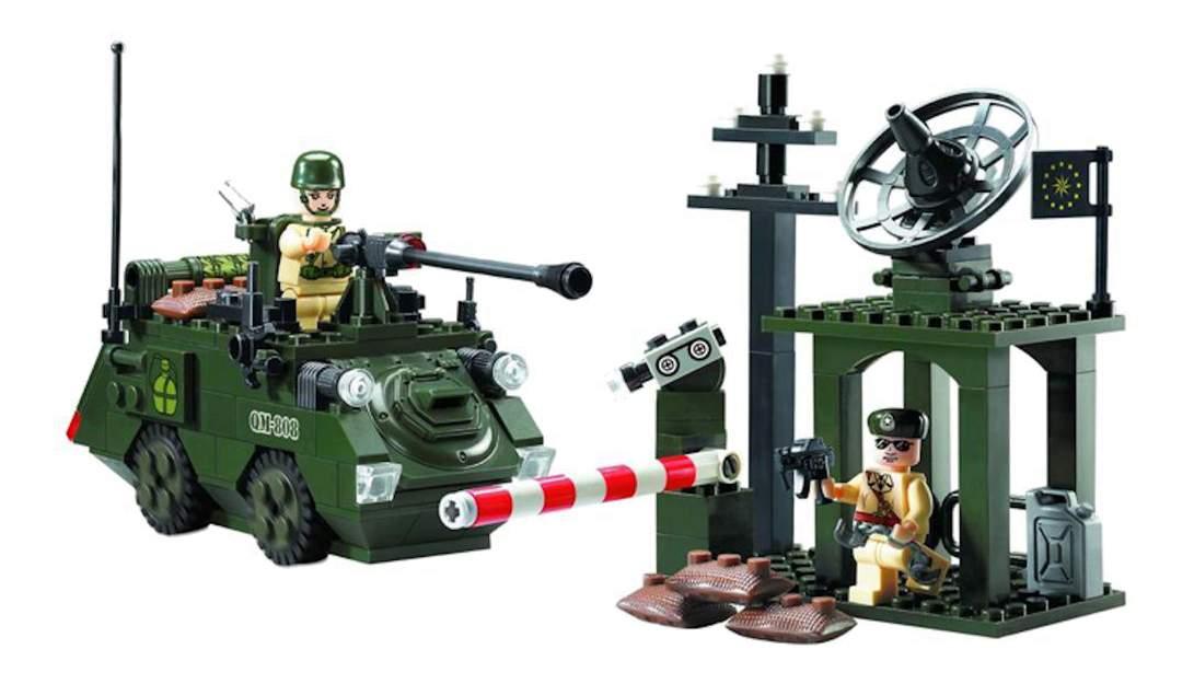 Конструктор Brick (Брик) 808 "Военный блок-пост", аутпост, 187 деталей