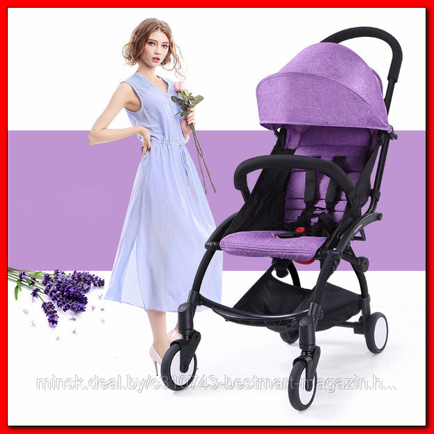 Коляска BabyTime YOYA Фиолетовая / Разные цвета / Бесплатная доставка - фото 1 - id-p75515490
