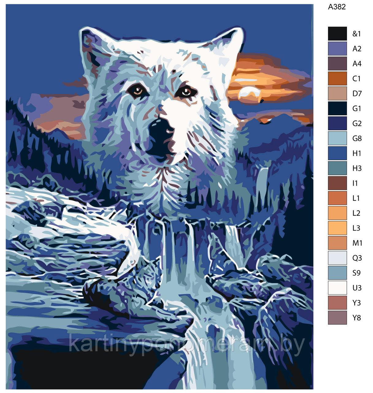 Картина по номерам, 40 x 50, A382