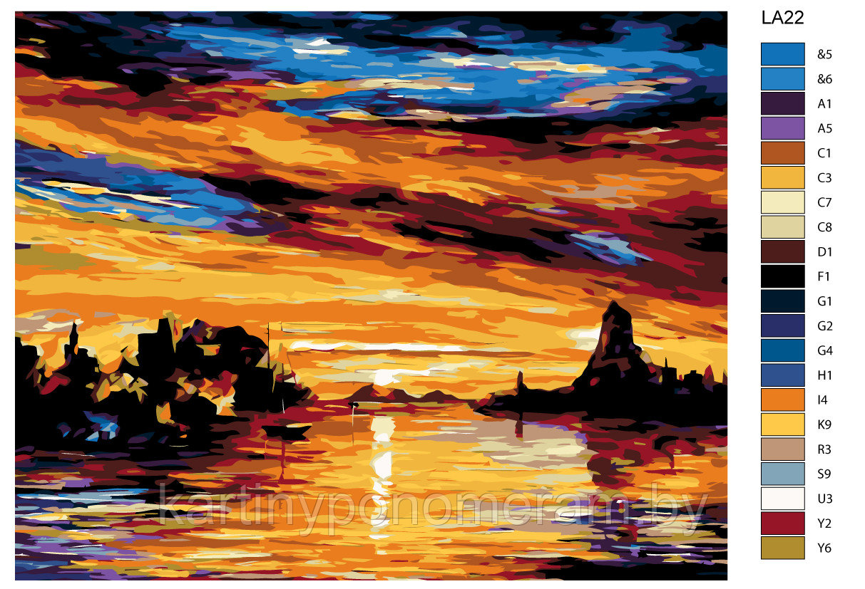 Картина по номерам, 40 x 50, LA22