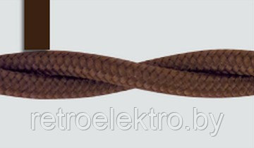 Двойной коаксиальный витой ретро кабель Bironi  Коричневый, фото 2