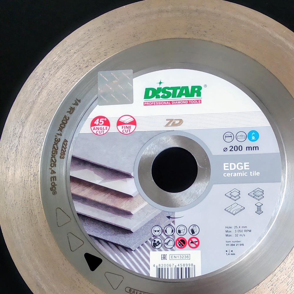Алмазный диск 200 мм для реза под углом 45 градусов DISTAR 1A1R EDGE