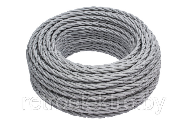 Витой ретро провод Bironi цвет Титан 2*2,5, фото 2