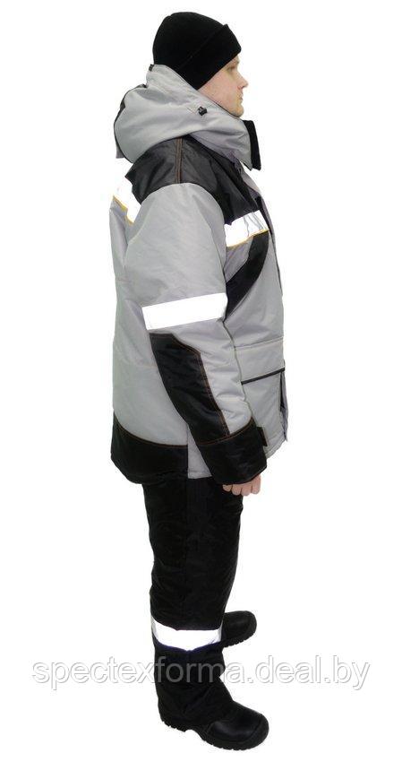 Куртка утепленная "Монблан-Люкс", серо-черная - фото 2 - id-p96929030