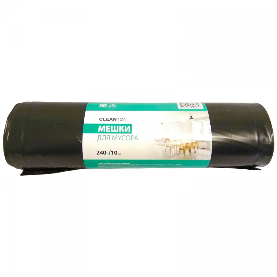 Мешки для мусора Cleanton 120л., 10шт/рулон