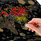 Карта мира со скретч-слоем "Шрифтовая", фото 3