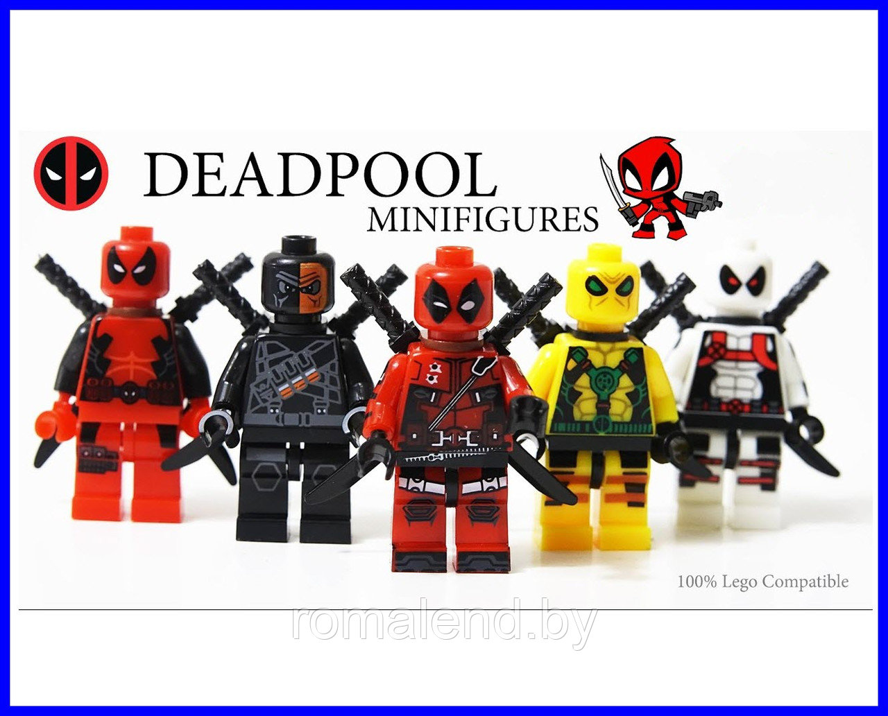 Фигурки мини-конструктор Super Hero «Deadpool» (6 шт) - фото 1 - id-p96982442