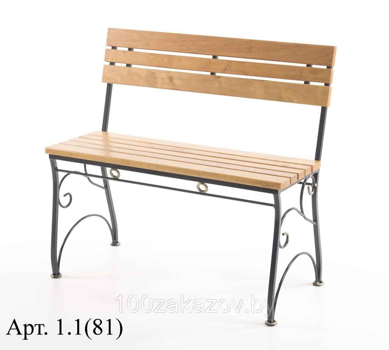 Скамейка деревянная  АЭМСИ  1-1(81) черная садовая