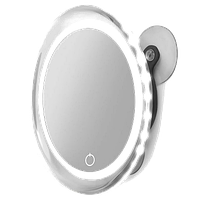 Настенное зеркало с 5-ти кратным увеличением и подсветкой на присоске