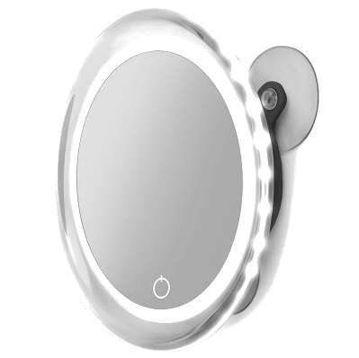 Настенное зеркало с 5-ти кратным увеличением и подсветкой на присоске - фото 1 - id-p96993643