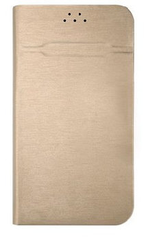 (ПР038758) универсальный для смартфонов р.L, 5.5"-6.5", золотой Чехол-книжка OLMIO