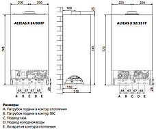 Газовый котел Ariston ALTEAS XС 30 FF медь, фото 3
