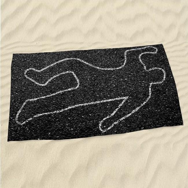 Пляжное покрывало-полотенце «Место преступления» - фото 1 - id-p97016025