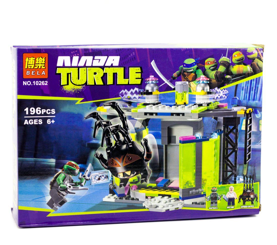 Конструктор Черепашки-ниндзя Bela 10262 Комната мутаций 196 дет, аналог Lego Ninja Turtles 79119, фото 1