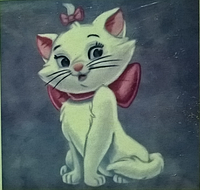 Алмазная мозаика "Котик с бантом" на подрамнике